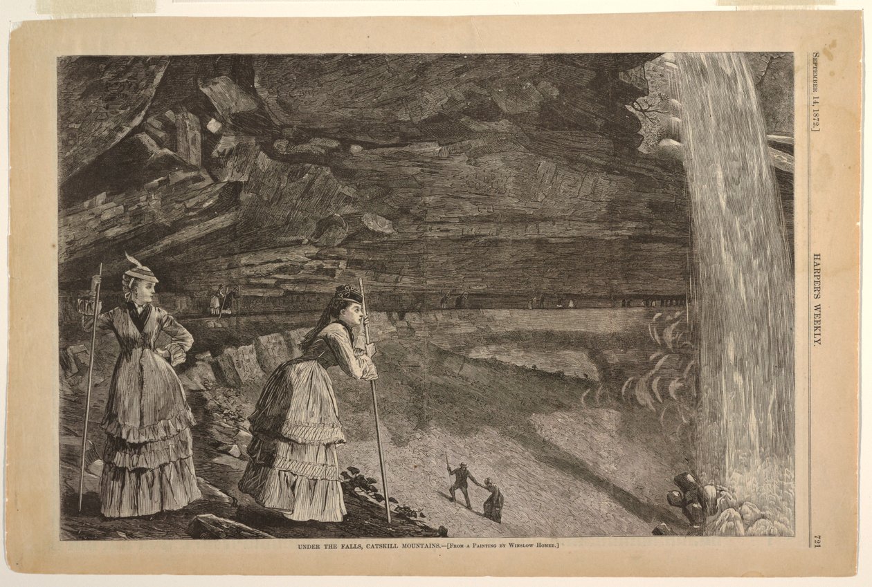 Under vandfaldet, Catskill-bjergene af Winslow Homer