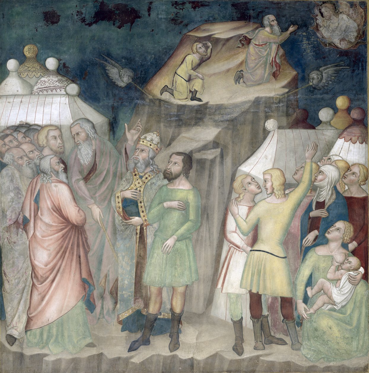 Moses på Sinai-bjerget, 1356-67 af also Manfredi de Battilori Bartolo di Fredi