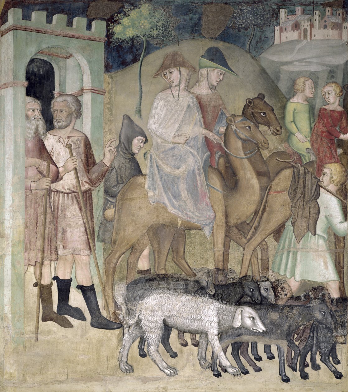 Abrahams og Lots rejse, 1356-67 af also Manfredi de Battilori Bartolo di Fredi