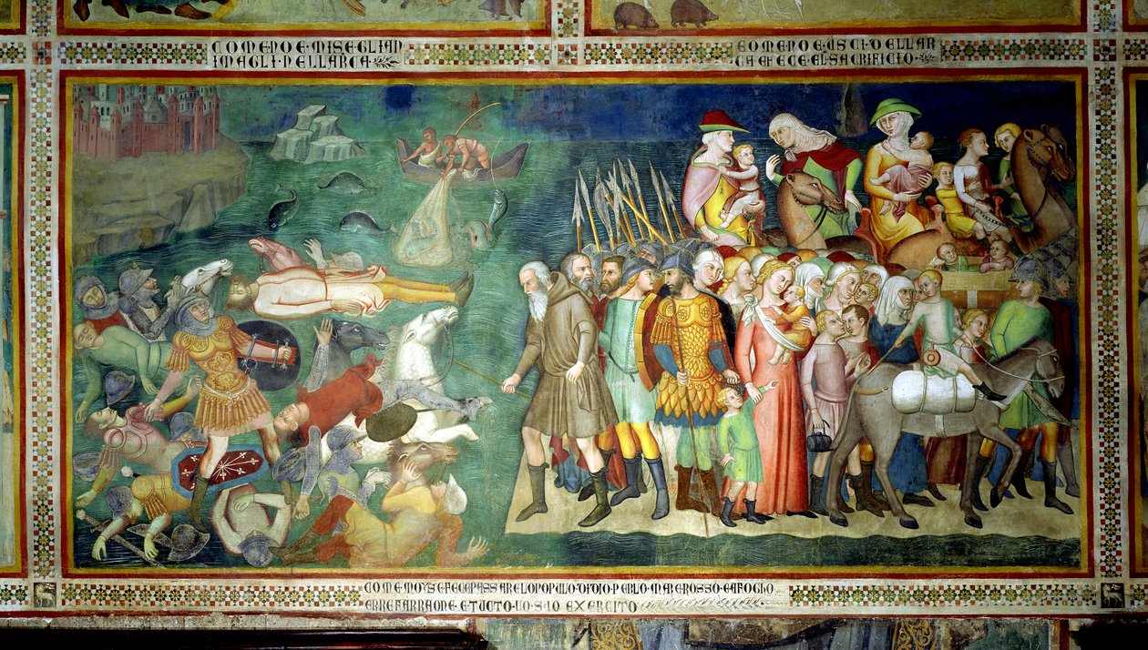 Det Røde Havs Delning, 1356-67 af also Manfredi de Battilori Bartolo di Fredi