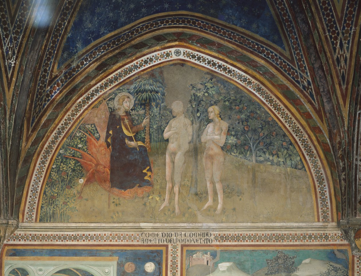Scene fra Det Gamle Testamente: Den forbudte frugt af also Manfredi de Battilori Bartolo di Fredi