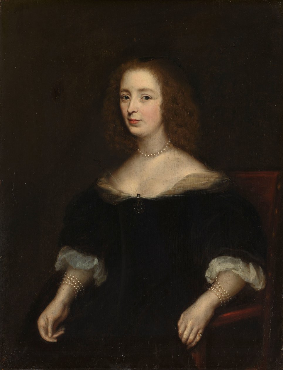 Portræt af Anna van den Corput (1599-1645). Hustru til Jacob de Witt af anonymous (copy after)