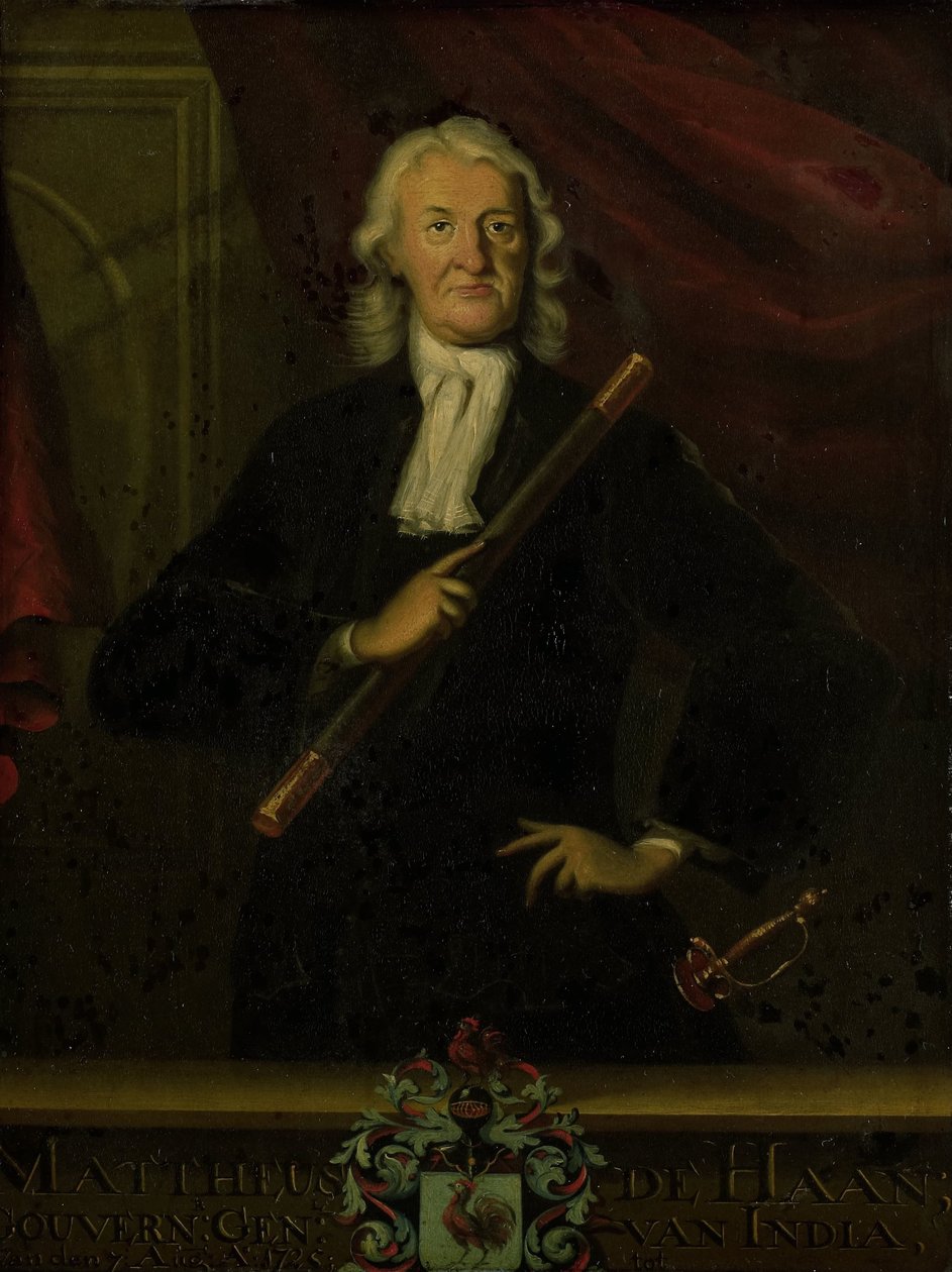 Portræt af Mattheus de Haan, generalguvernør i Hollandsk Ostindien af anonymous (copy after)