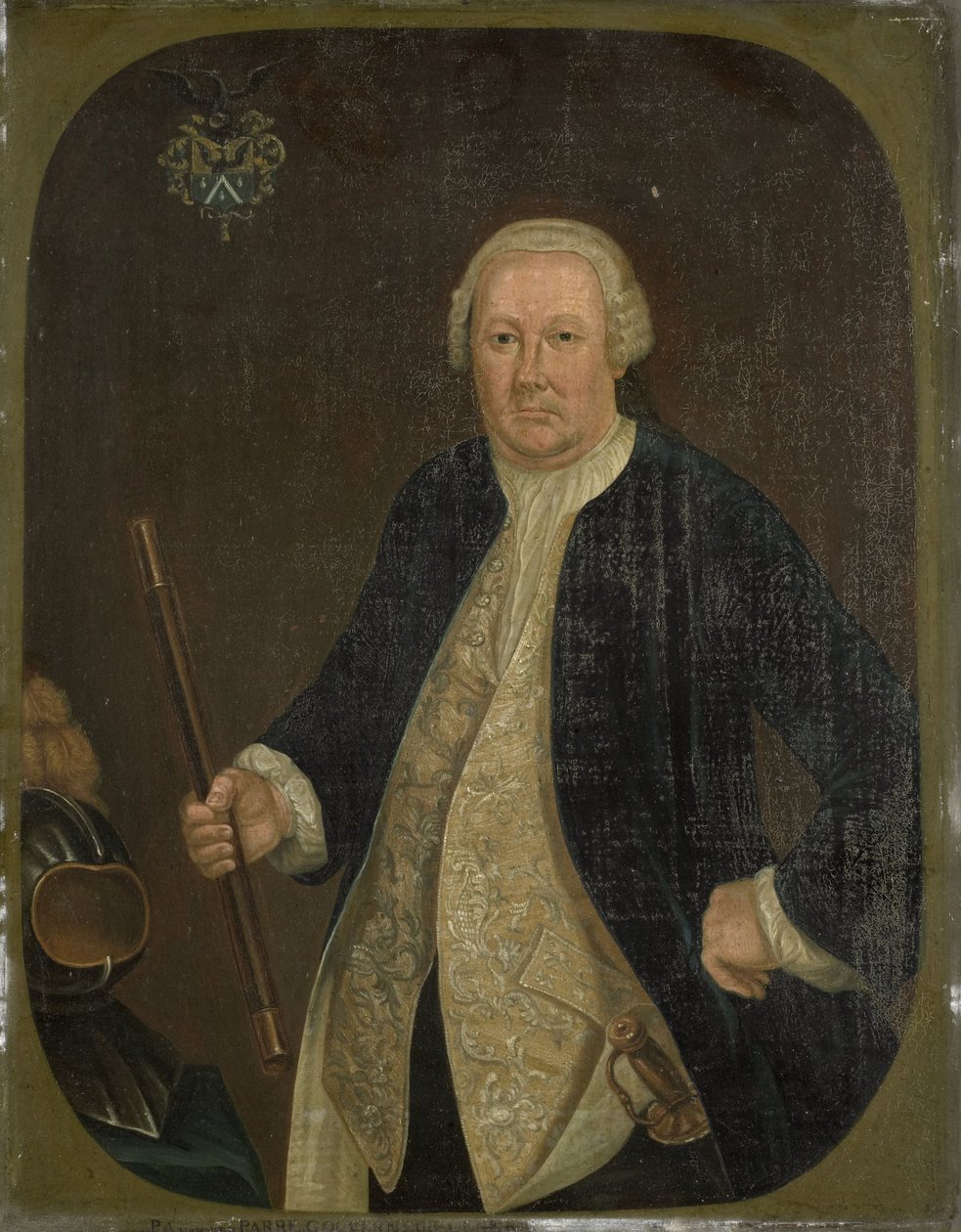 Portræt af Petrus Albertus van der Parra, generalguvernør for det hollandske ostindiske kompagni af anonymous (copy after)