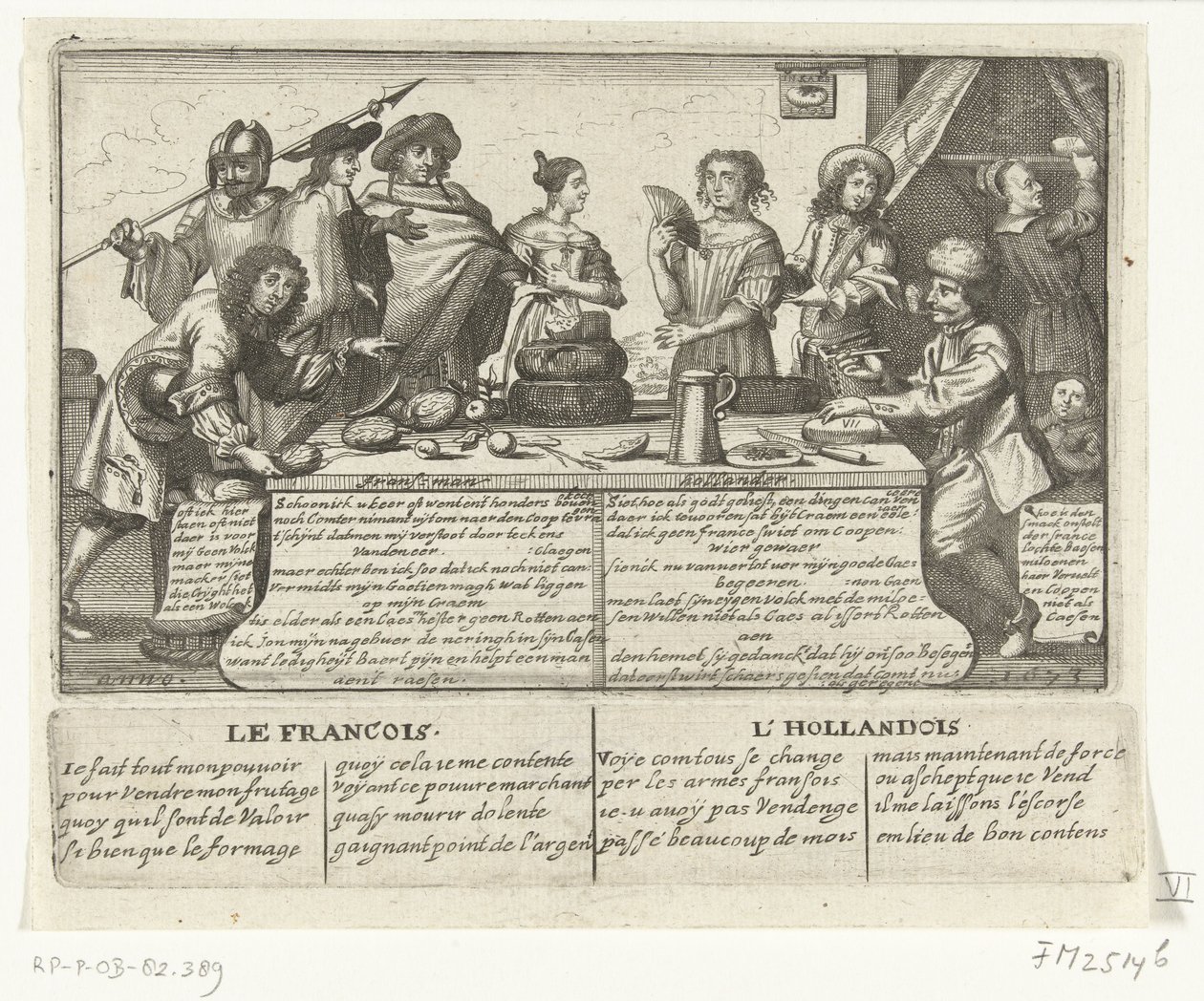 Franskmanden og hollænderen, 1673 Franschman Hollander / Le Francois L