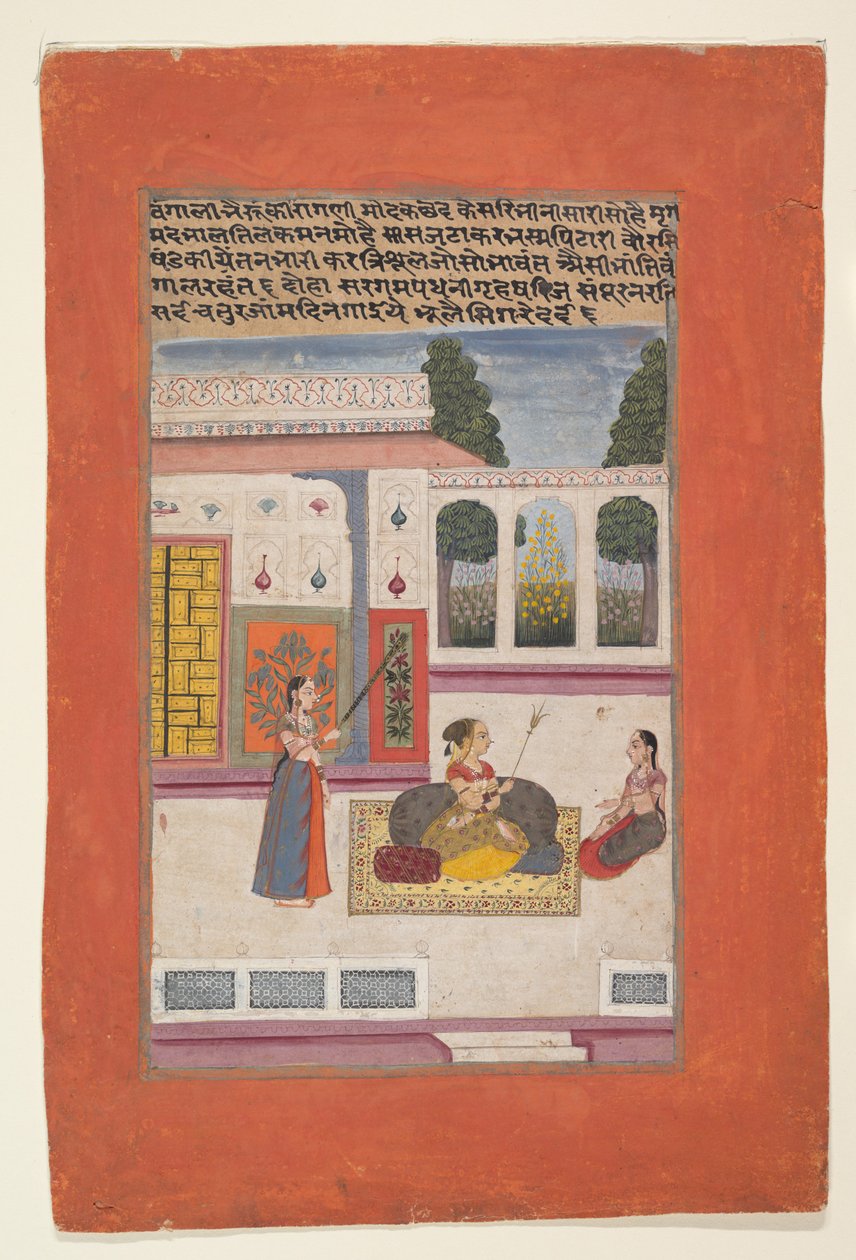 Bangali Ragini: Folio fra en ragamala-serie (Garland of Musical Modes) af anonymous 