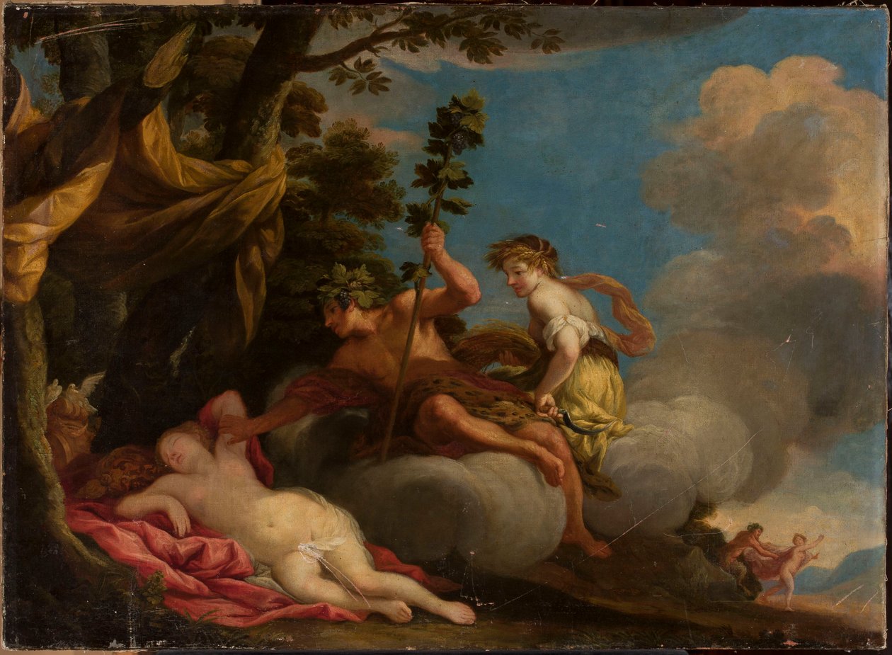 Ceres og Bacchus vækker Venus af anonymous 