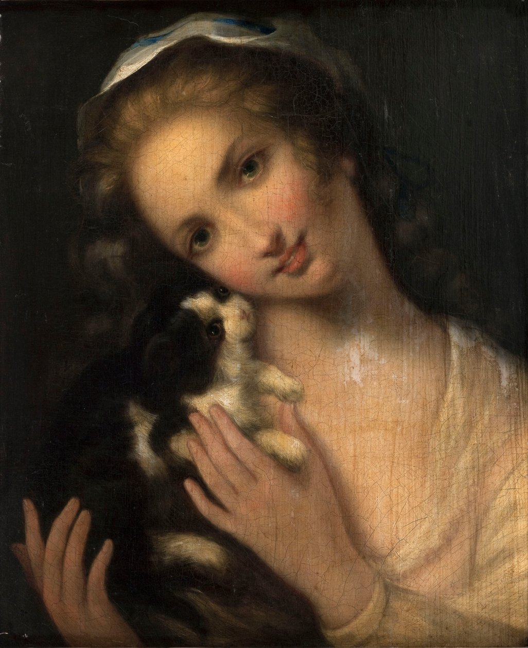 Fransk: Jeune fille au chat af anonymous 