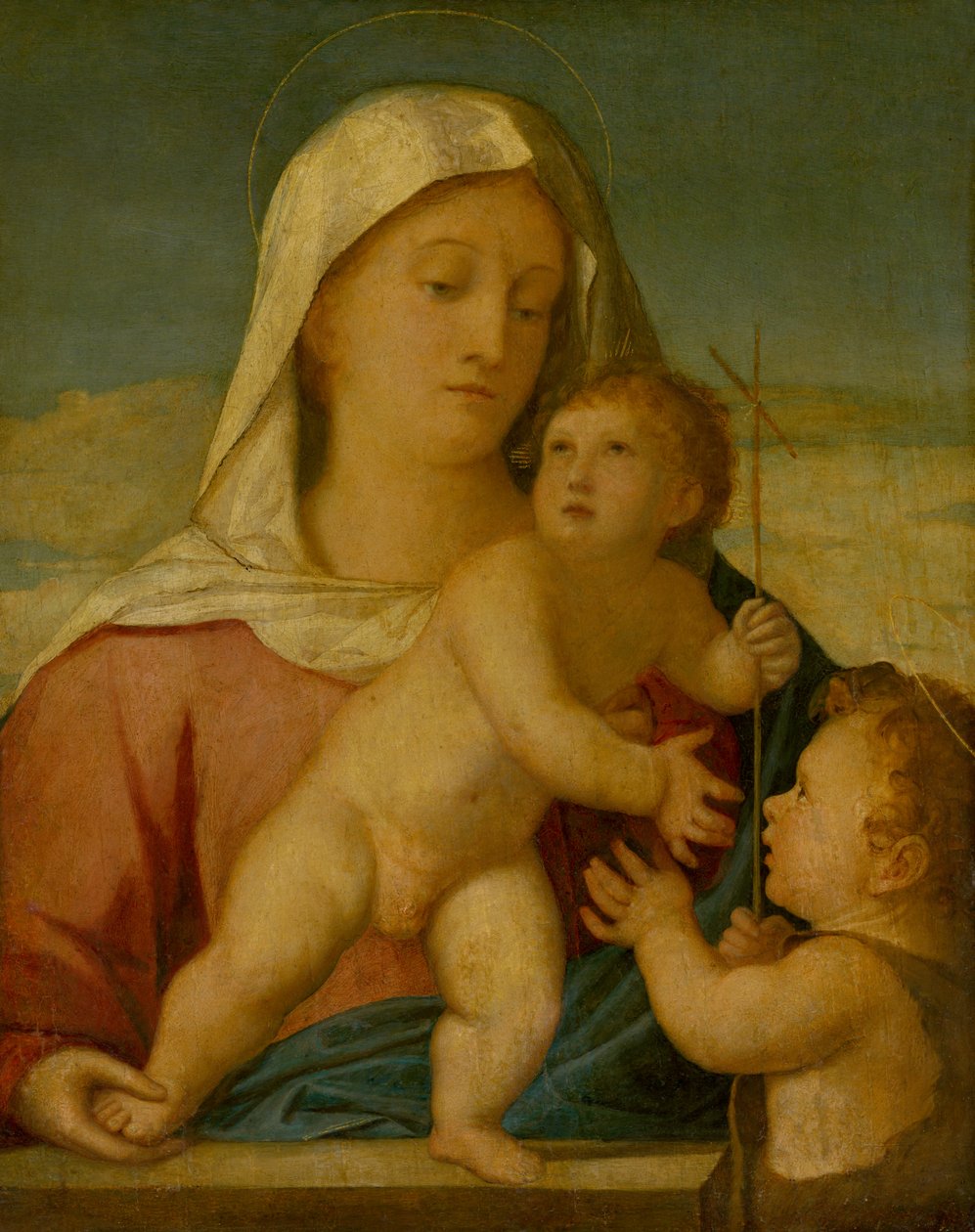 Slovak: Madonna og barnet med Johannes Døberen Madonna og barnet med Johannes Døberen af anonymous 