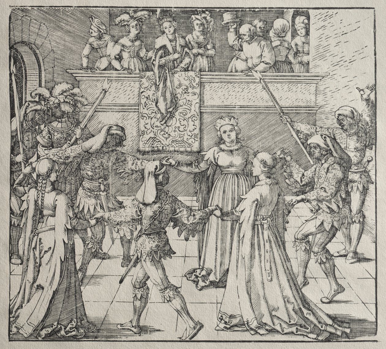 Maskeraden af attributed to Albrecht Dürer