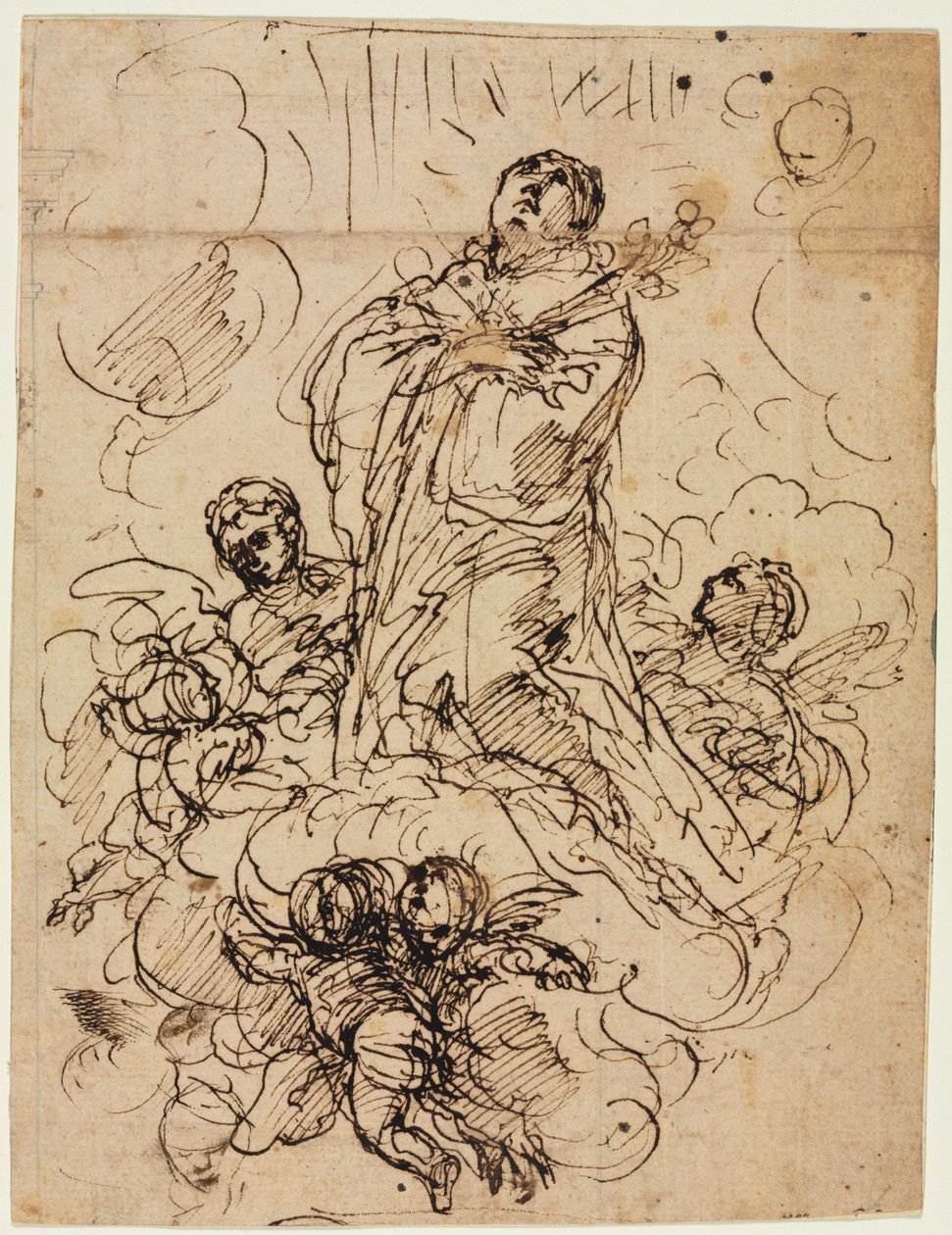 Apoteose af en helgen af attributed to Antonio Domenico Gabbiani