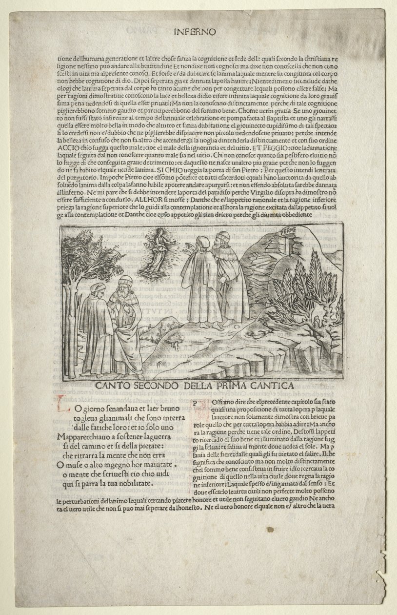 Dante og Virgil med Beatrices syn af attributed to Baccio Baldini (Italian, c. 1436 1487)