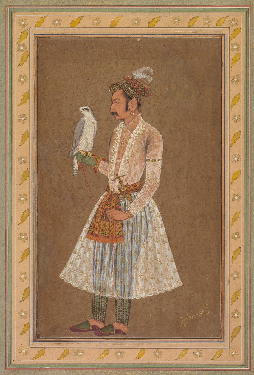 Portræt af Raja Jagat Singh af Nurpur (regerede 1618-46) af attributed to Bichitr