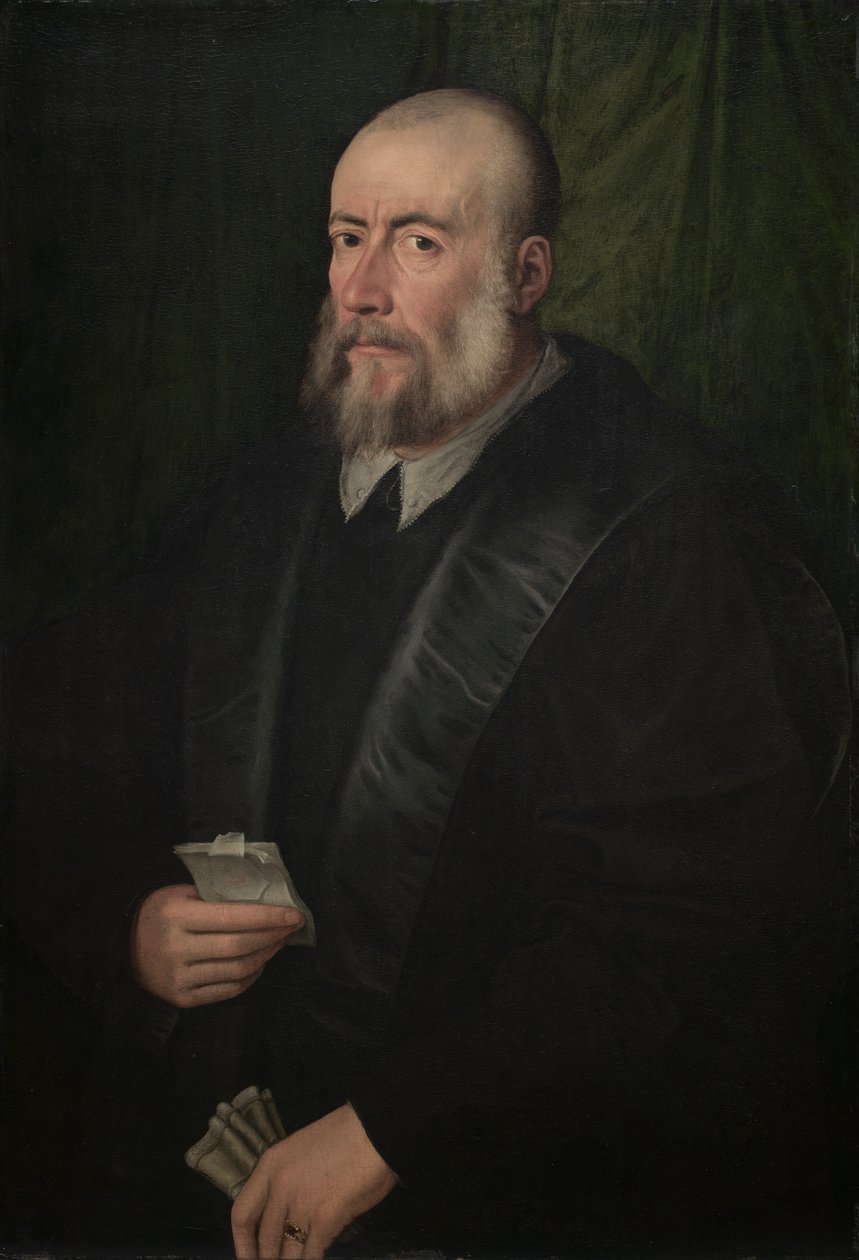 Portræt af en gammel mand af attributed to Giulio Campi