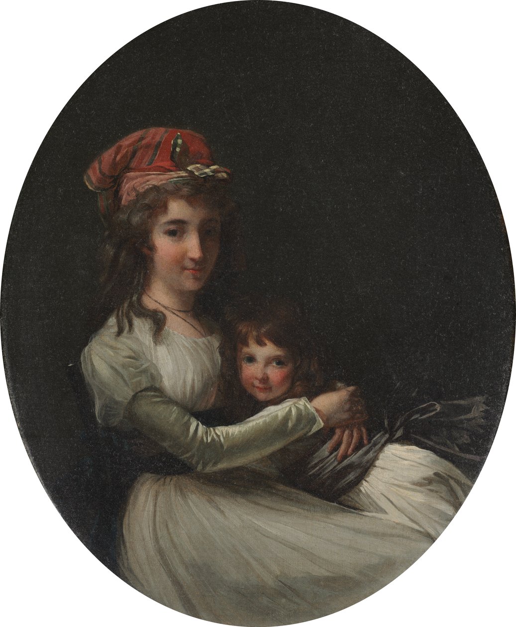 Portræt af en mor og datter af attributed to Henri Pierre Danloux