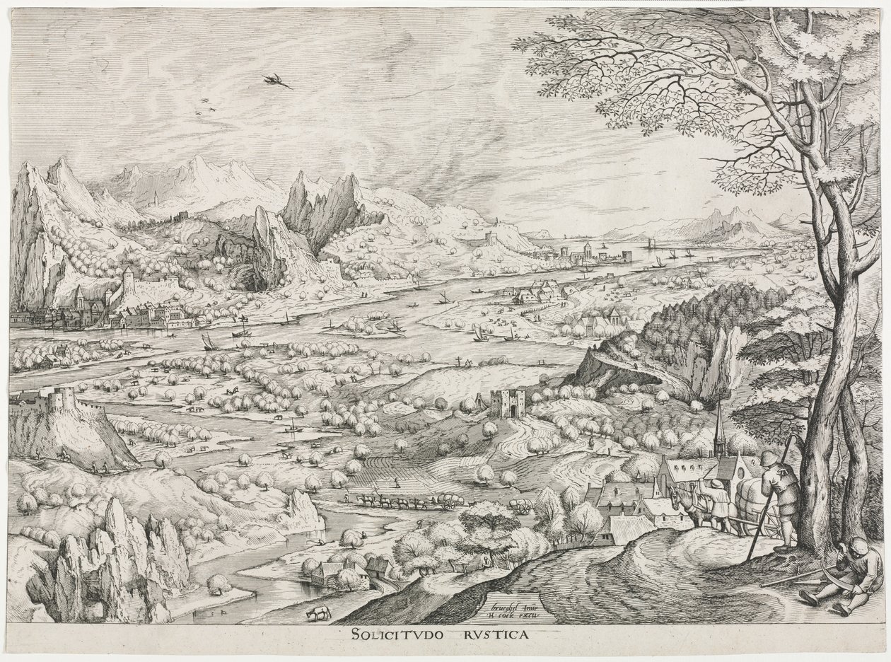 De store landskaber: Rural Solicitus af attributed to Jan van Doetechum