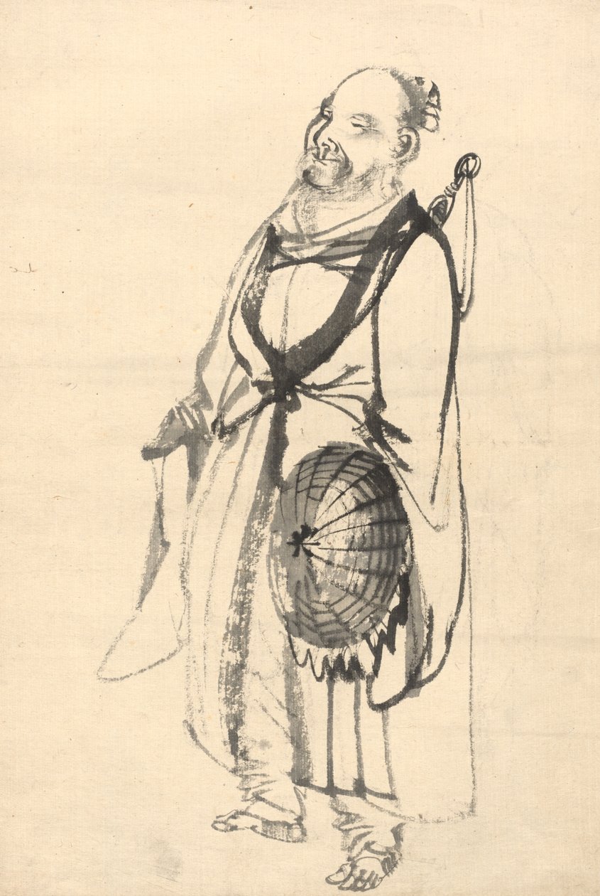 Den omvandrende Eremit af attributed to Kono Bairei