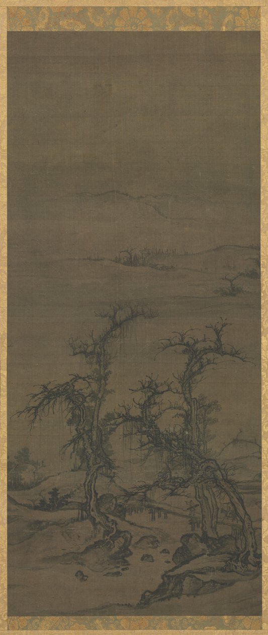 Medbringer en Qin på besøg af attributed to Luo Zhichuan