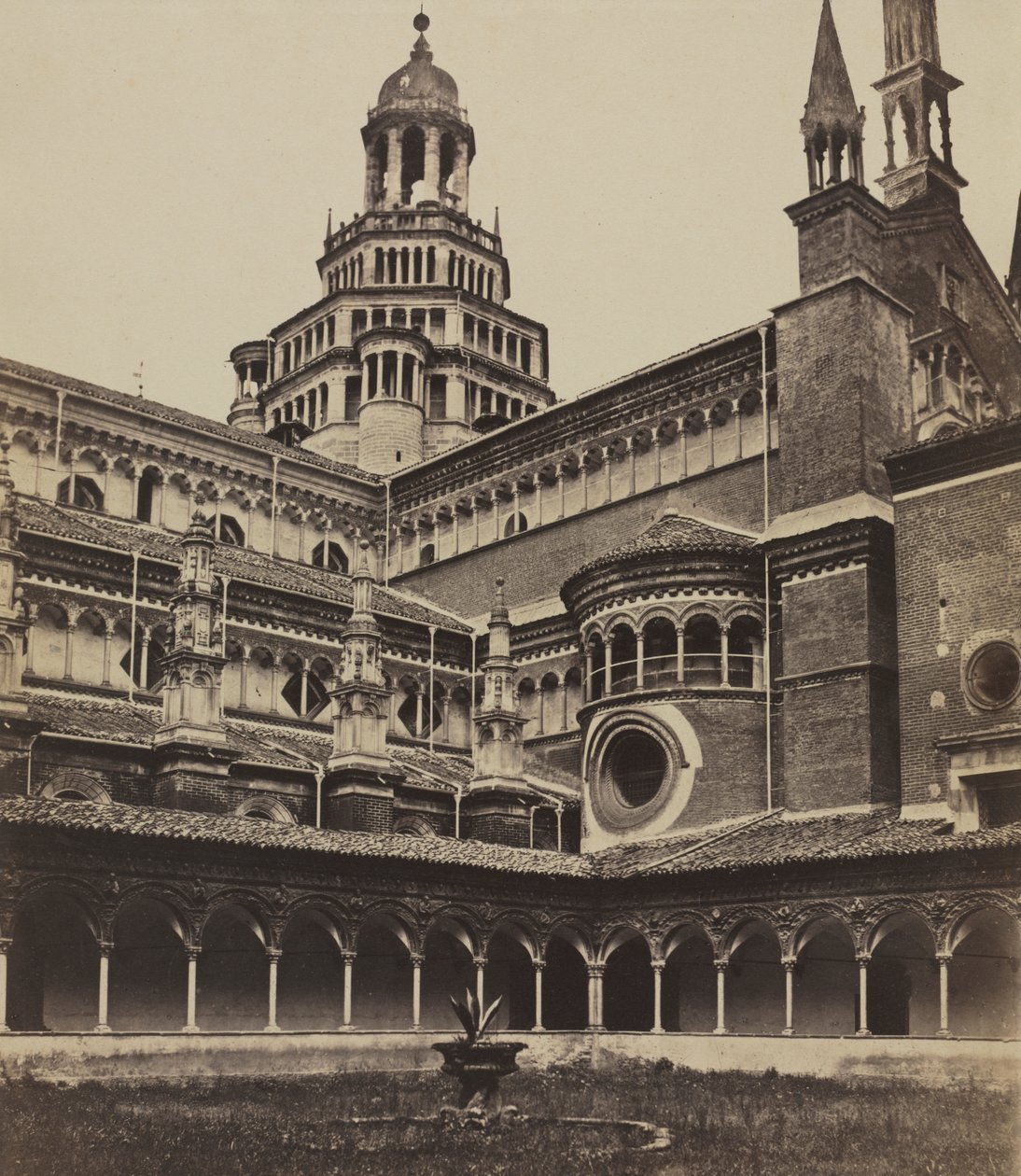 Klosterets lille Kloster ved Pavia af attributed to Maurizio Lotze