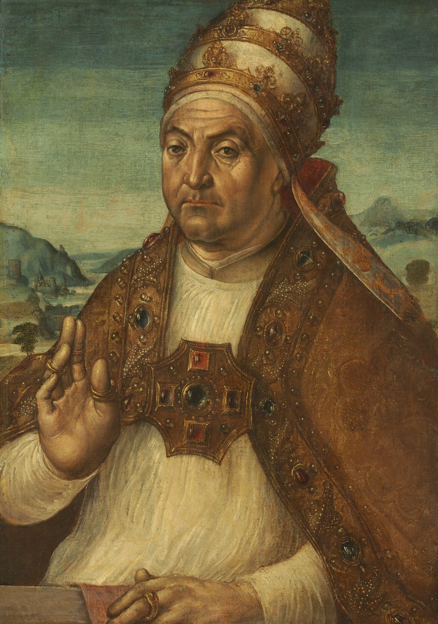 Portræt af pave Sixtus IV della Rovere af attributed to Pedro Berruguete