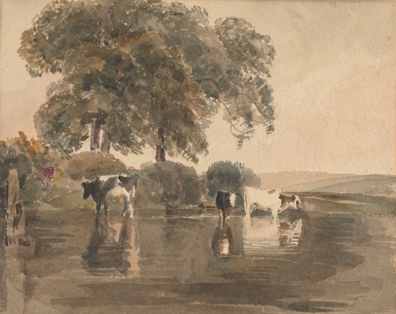 Køer i en pool af attributed to Peter DeWint