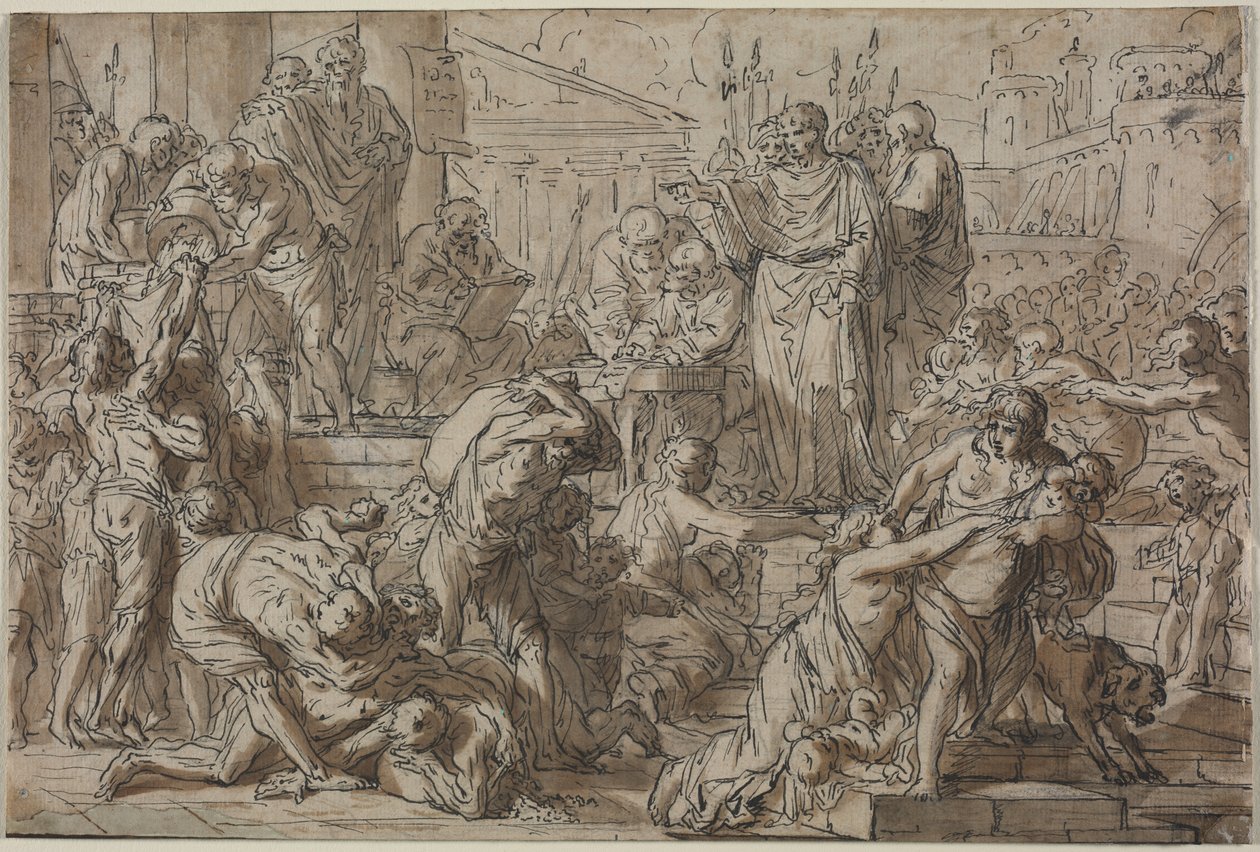 romersk emne af attributed to Philibert Benoît Delarue