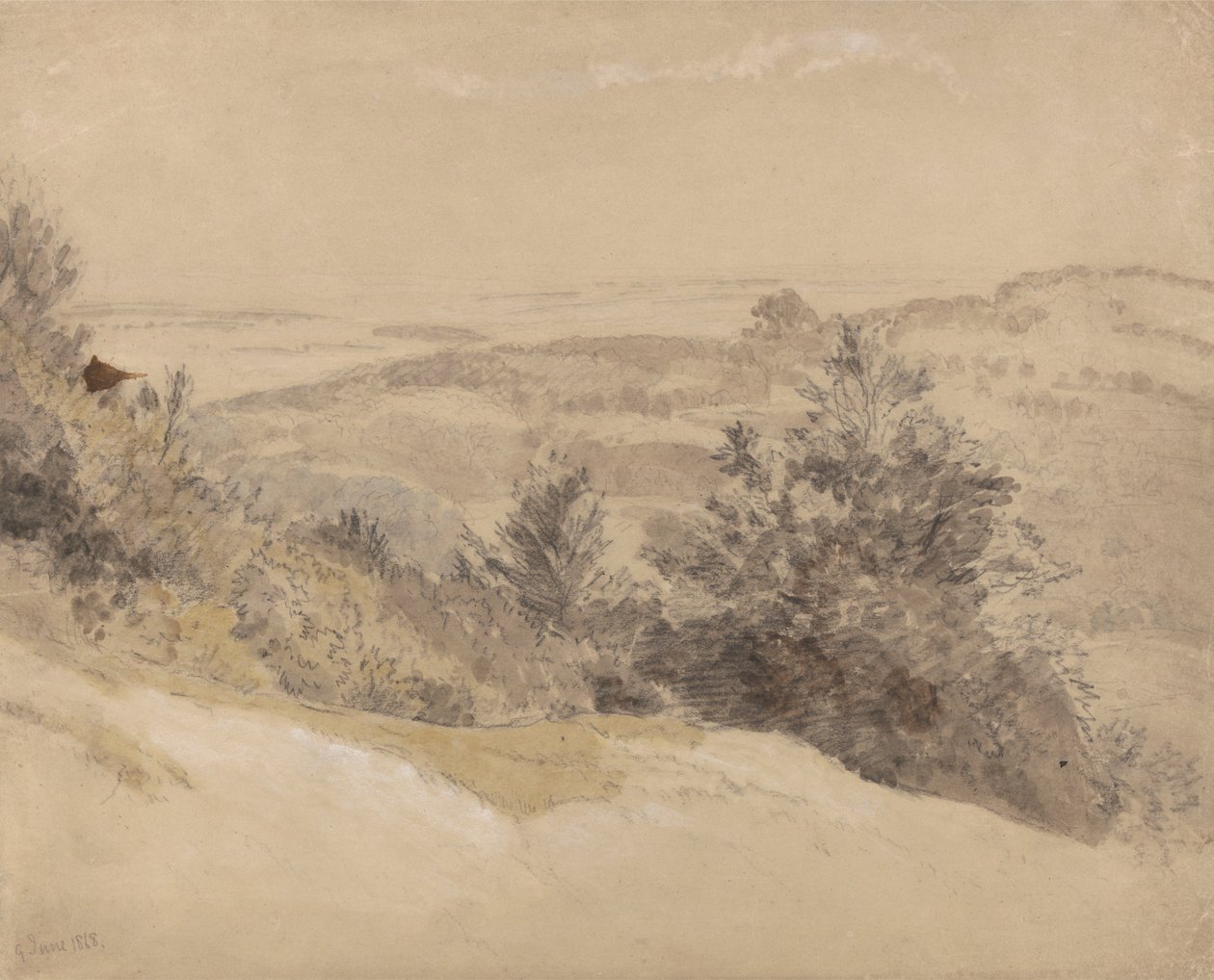 Boxhill af attributed to Samuel Palmer