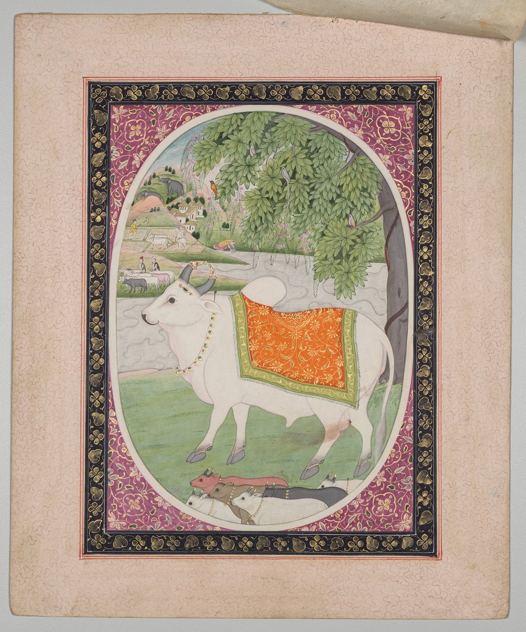 Taurus, fra en Mandi Astrology Series af attributed to Sanju