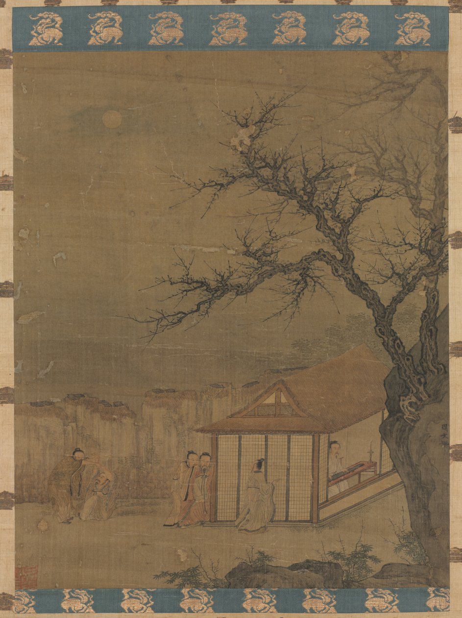 At lytte til Qin af attributed to Tang Yin