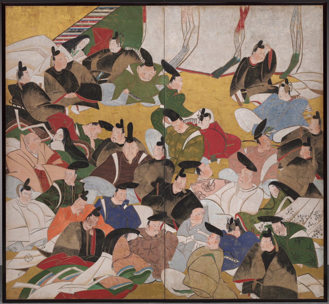 Seksogtredive poetiske udødelige af attributed to Tatebayashi Kagei