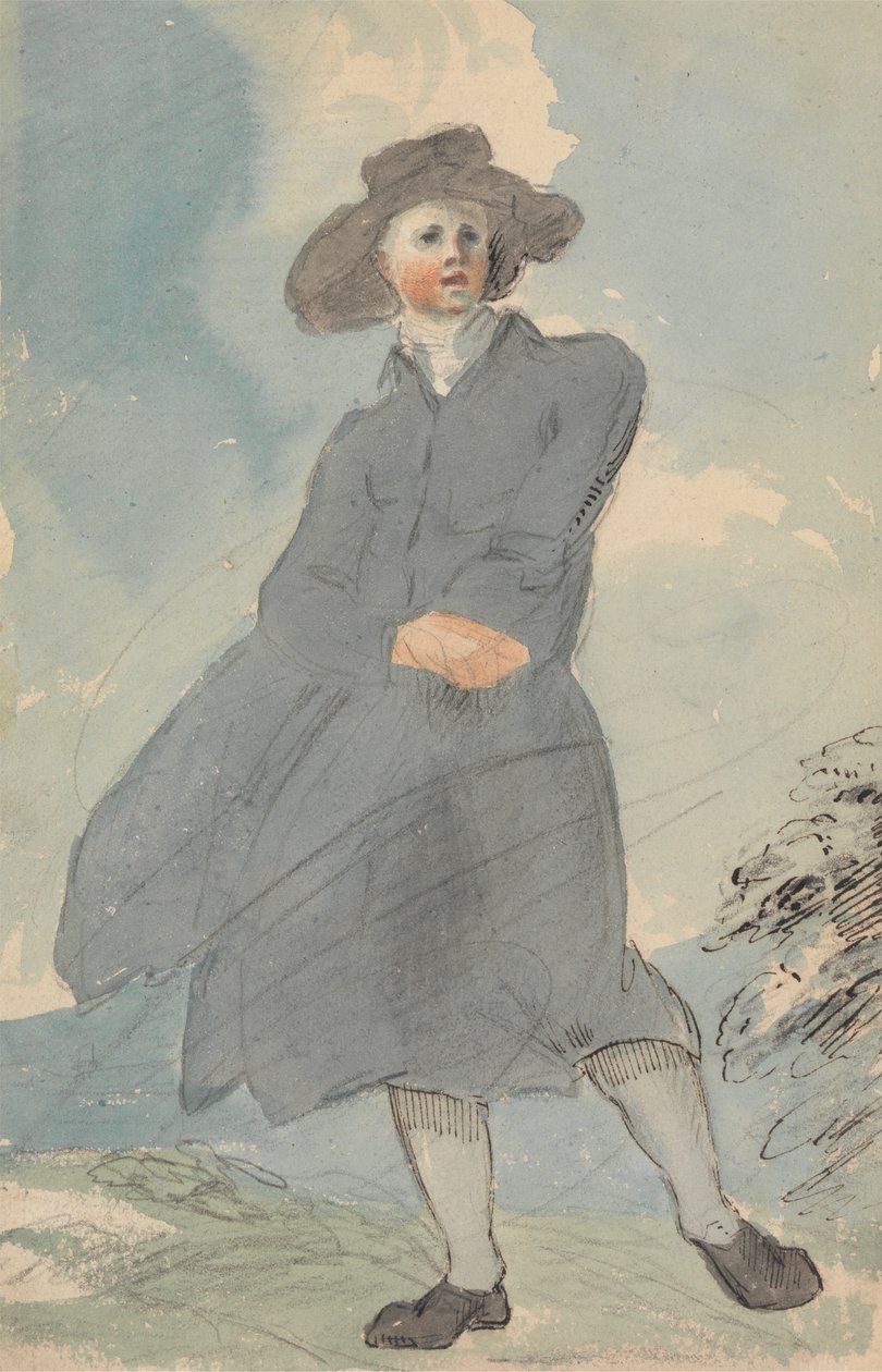 Mand i blå kappe af attributed to Thomas Barker