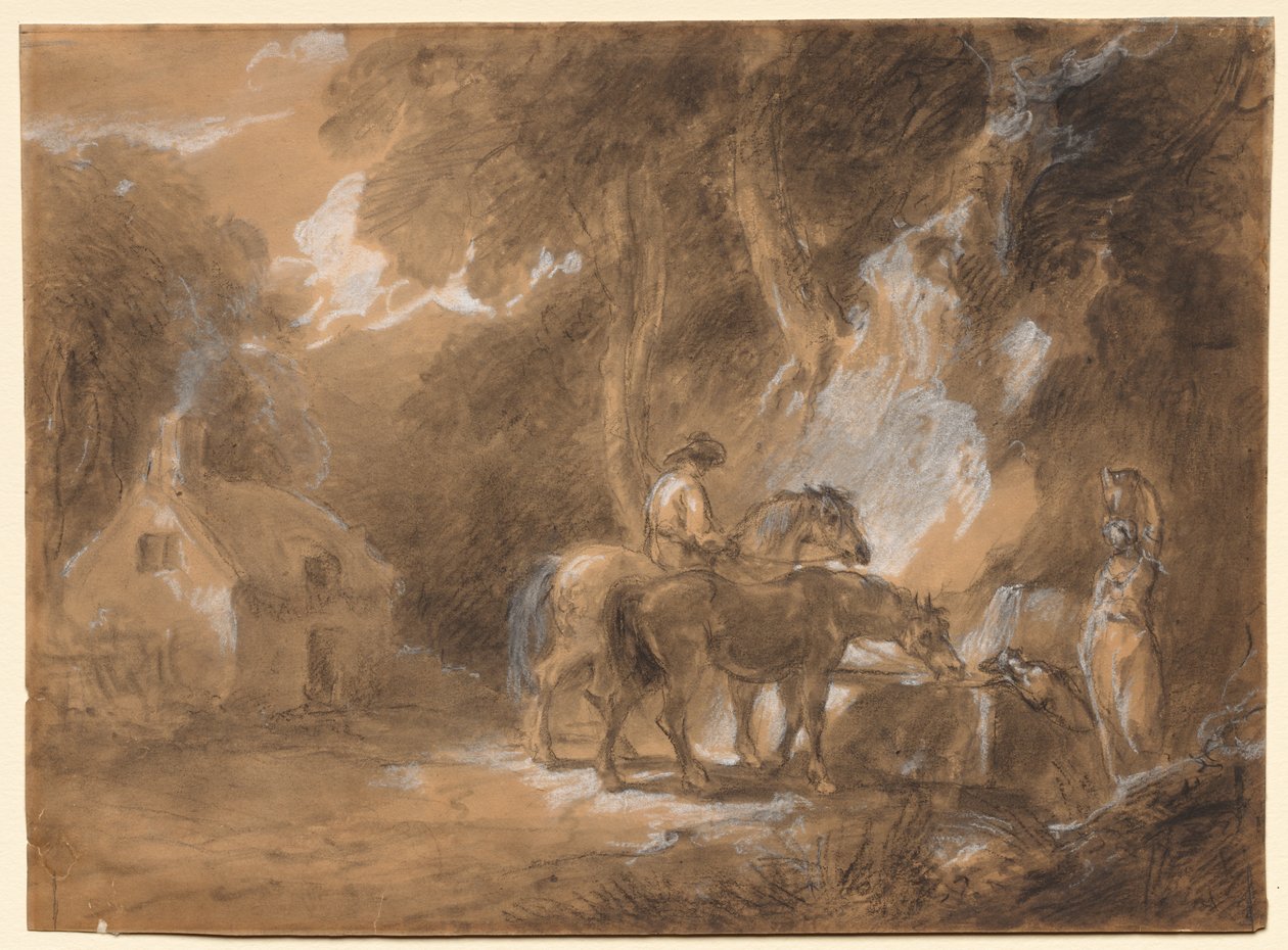 Standset ved foråret af attributed to Thomas Barker