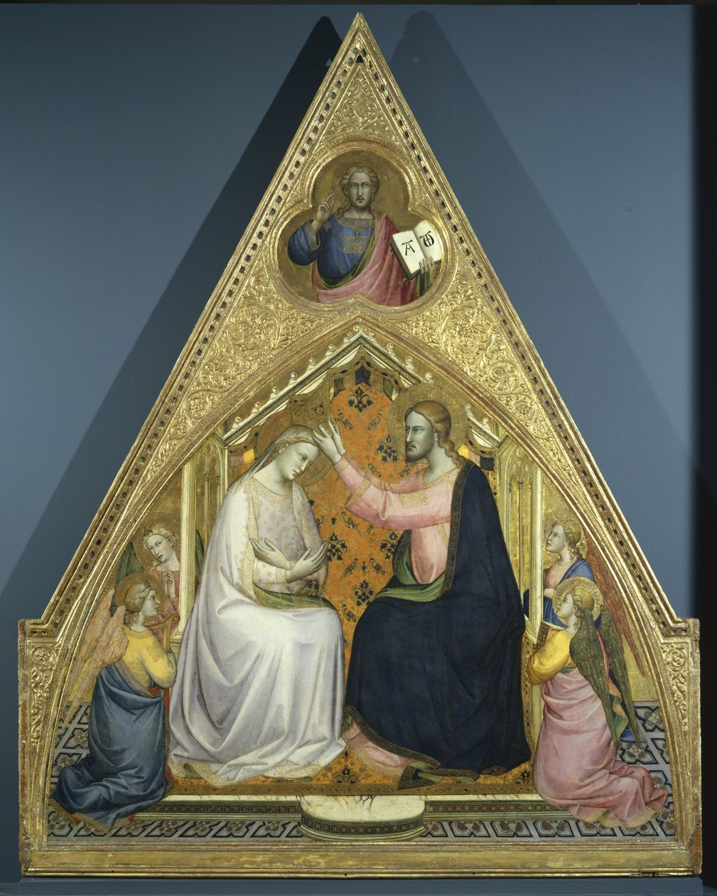 Jomfruens kroning (tempera og bladguld på panel) af c.1370 1425 Lorenzo Monaco