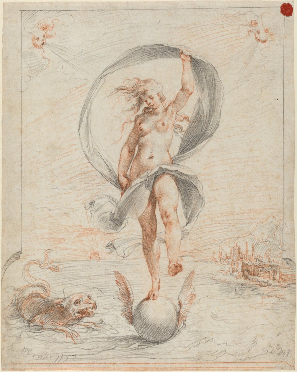 Allegorisk figur af called Cavaliere d