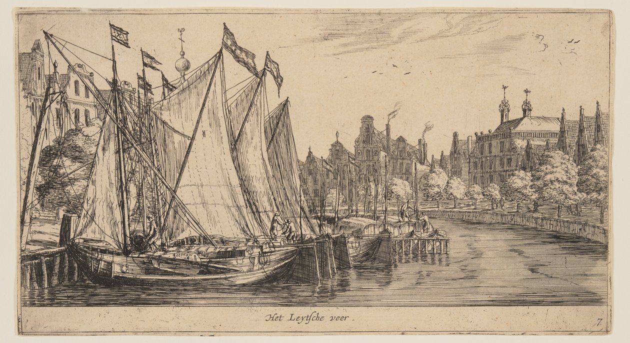 Leytsche veer, fra Views of Amsterdam af called Zeeman Reinier Nooms