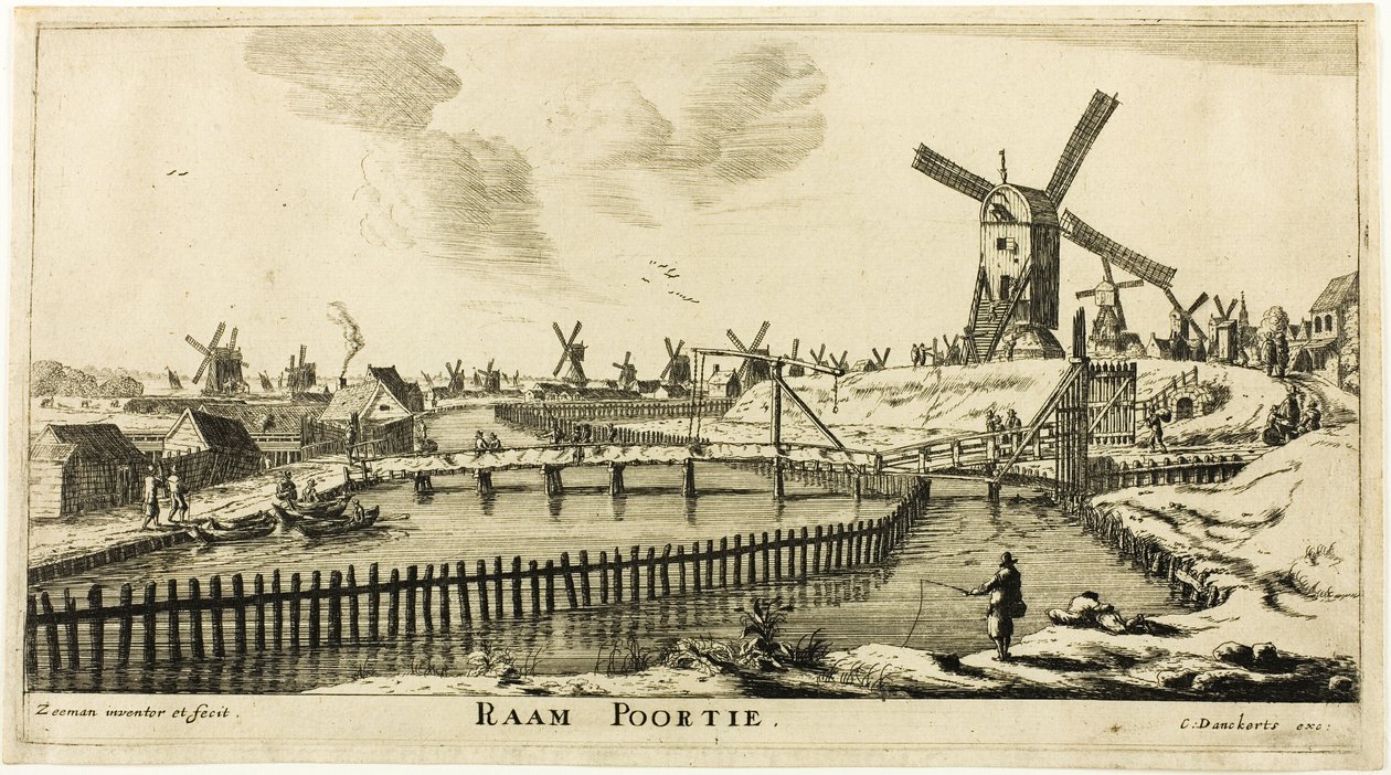 Raam-porten, fra De otte byporte i Amsterdam af called Zeeman Reinier Nooms