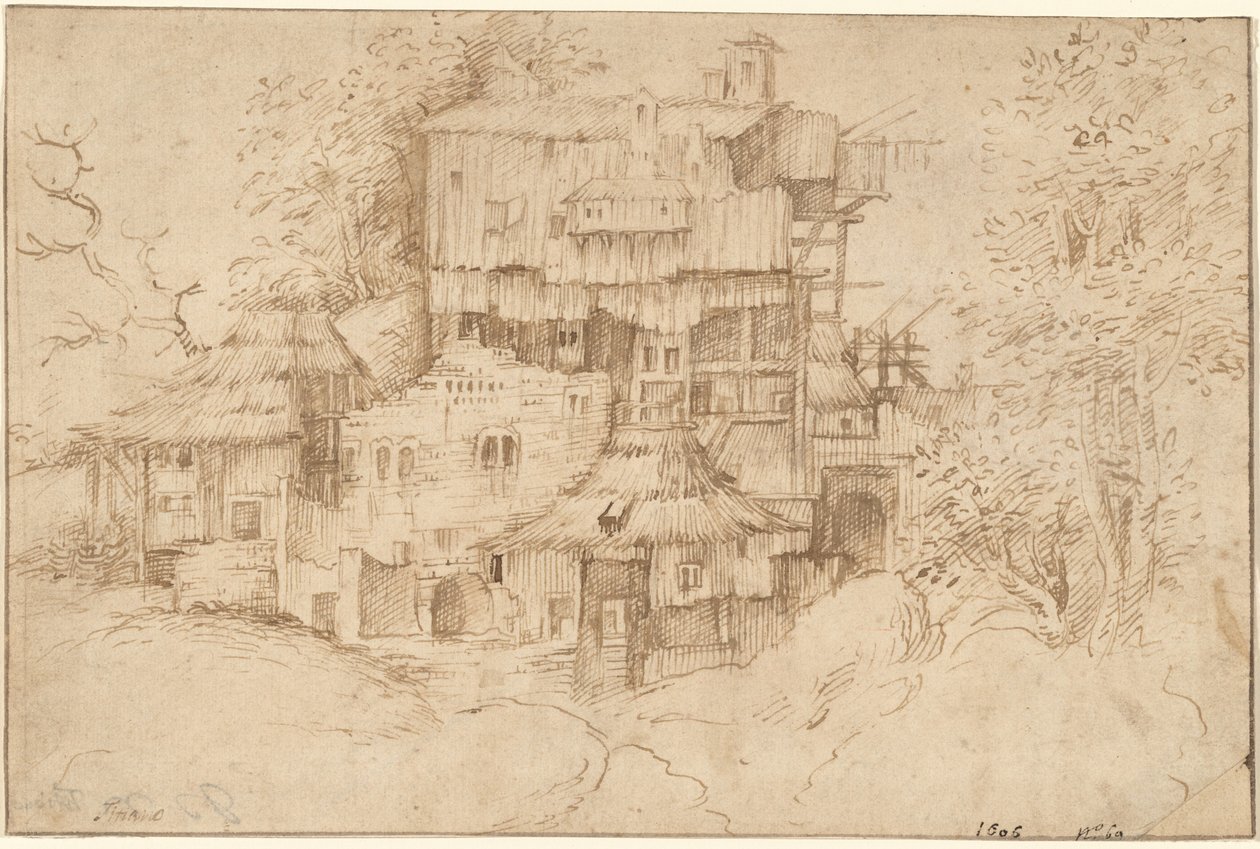 Et kompleks af rustikke huse bygget over ruiner af circle of Giorgione