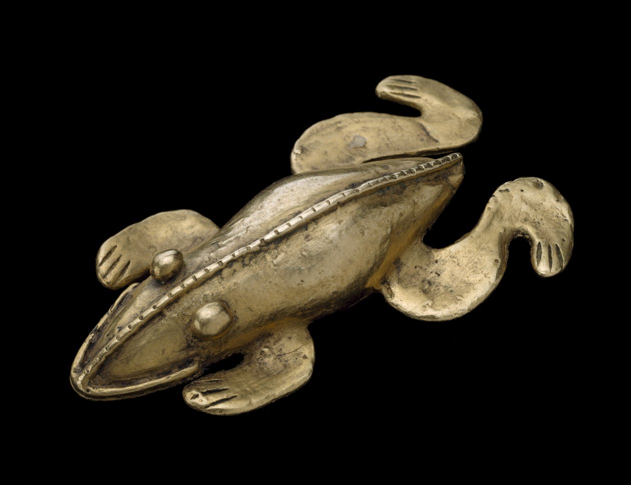 Figur af en giftig frø, 200-1600 e.Kr. (guld) af civilization Quimbaya