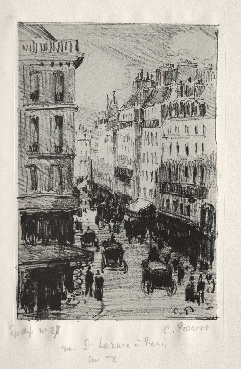 Rue Saint-Lazare, Paris af copy after Augustin Pajou