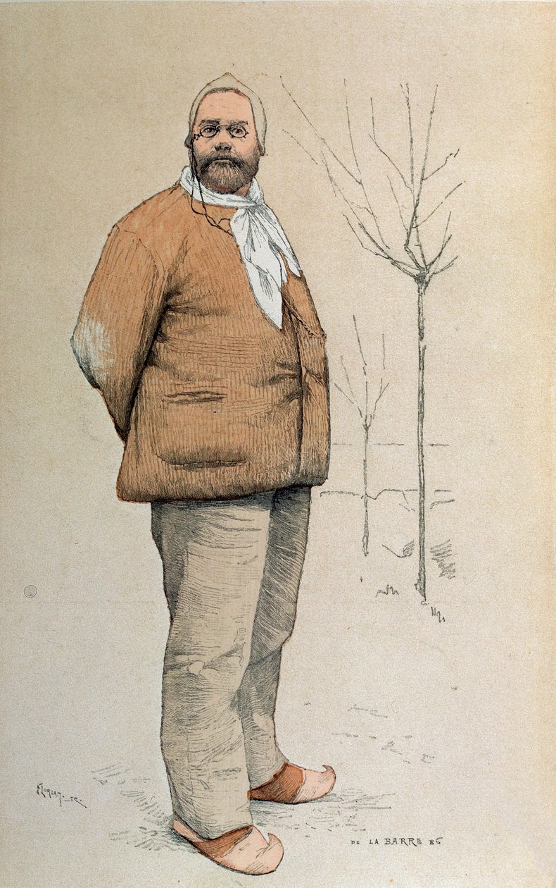 Portræt af Emile Zola (1840-1902) fra forsiden af 