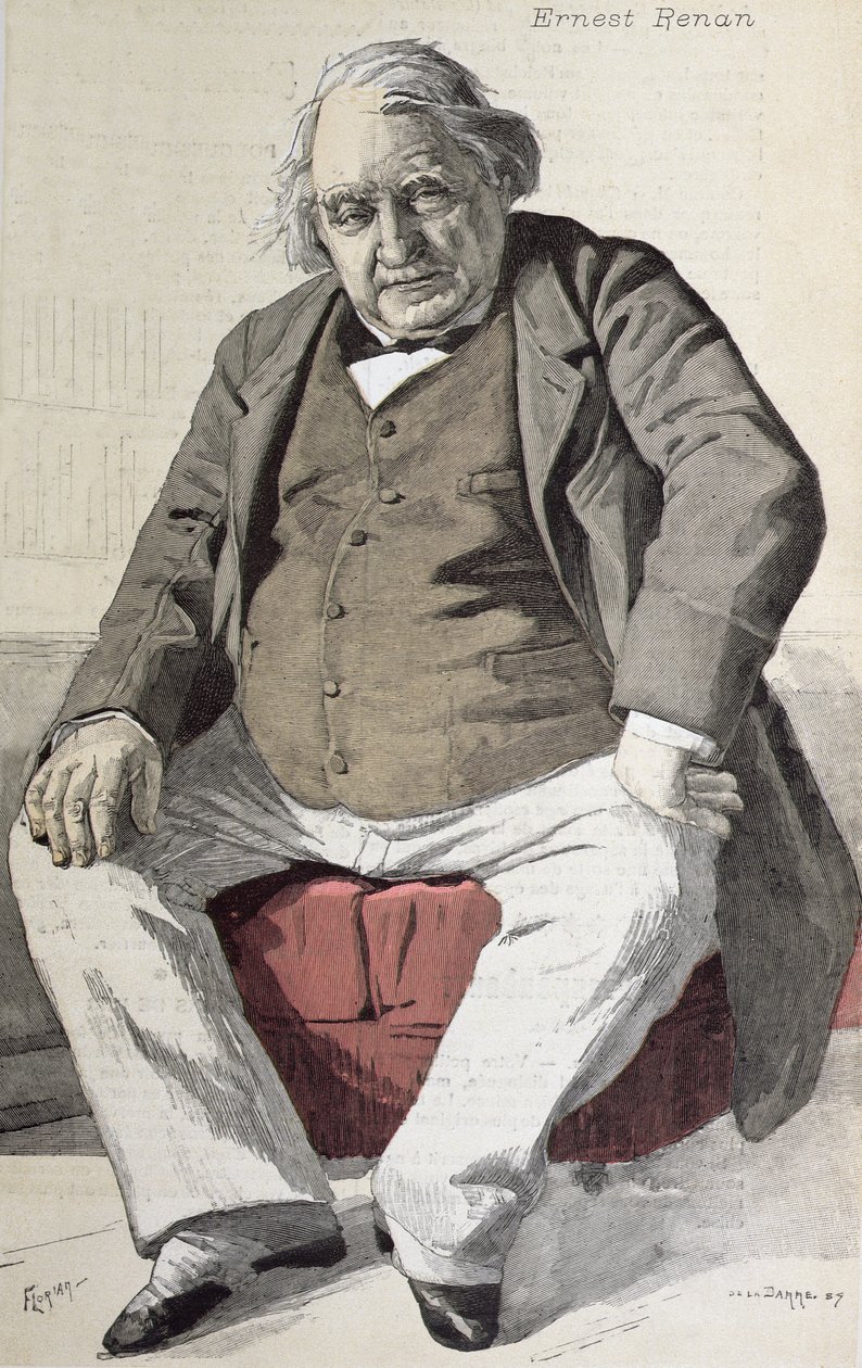 Portræt af Ernest Renan (1823-92), fra 