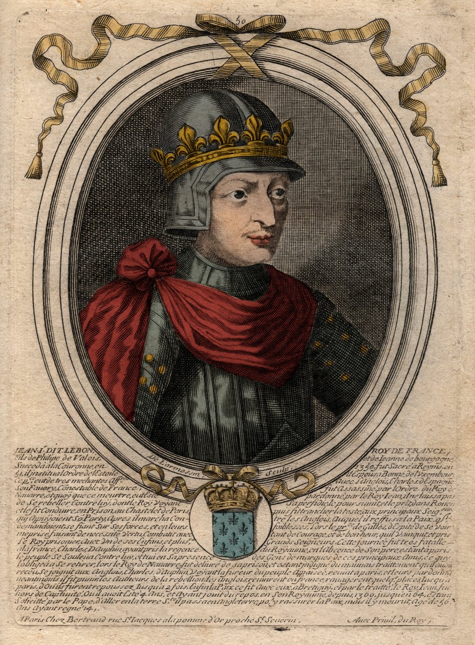 Portræt af Johannes II den Gode (1319-1364), konge af Frankrig - Portræt af Johannes II, 