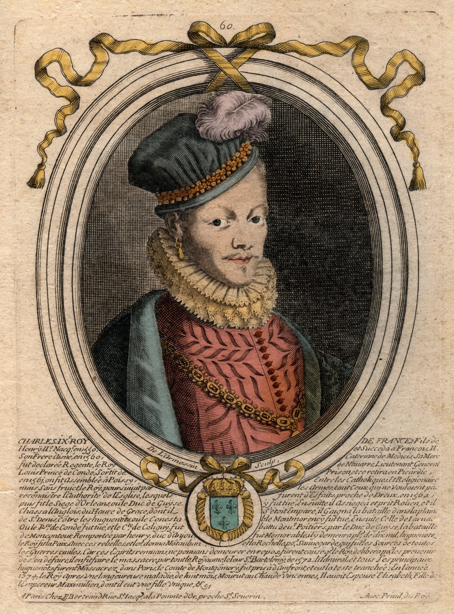 Portræt af kong Louis XII (1462-1515) - Portræt af Louis XII af Frankrig (1462-1515), konge af Frankrig - gravering fra 