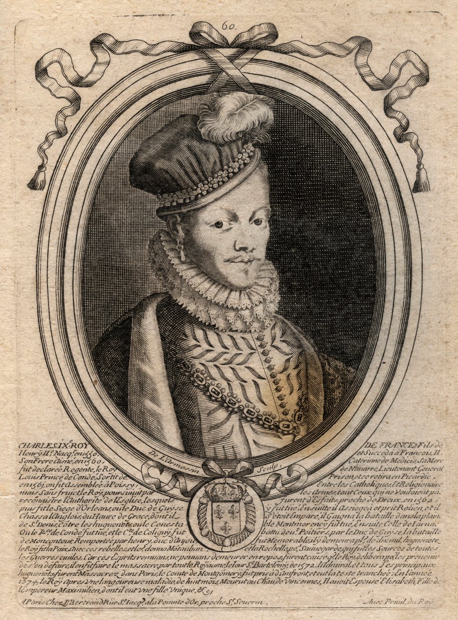 Portræt af kong Louis XII (1462-1515) - Portræt af Louis XII af Frankrig (1462-1515), konge af Frankrig - gravering fra 