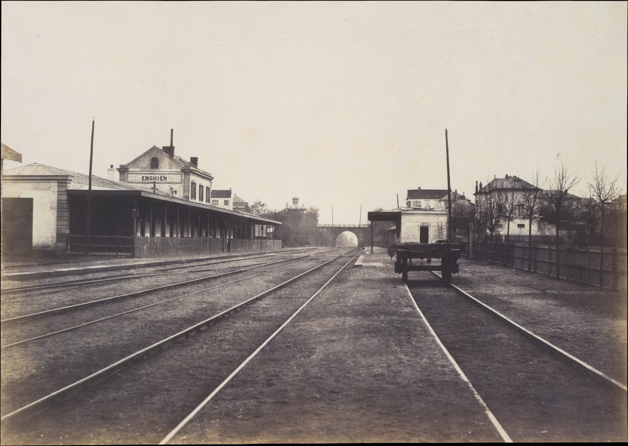Enghien station (Seine-et-Oise, Frankrig) af Edouard Denis Baldus