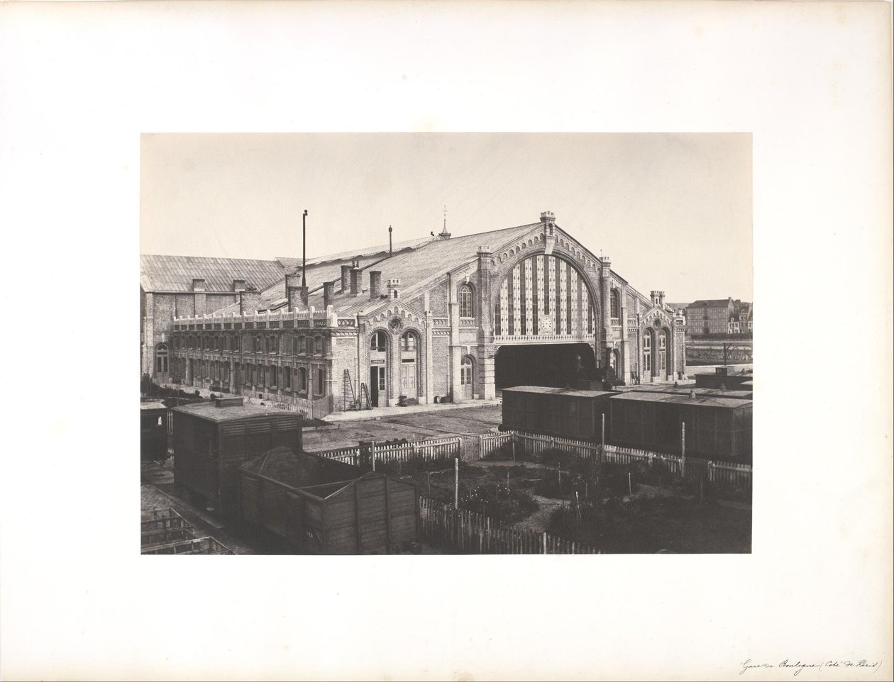 Boulogne station, Side af Paris af Edouard Denis Baldus