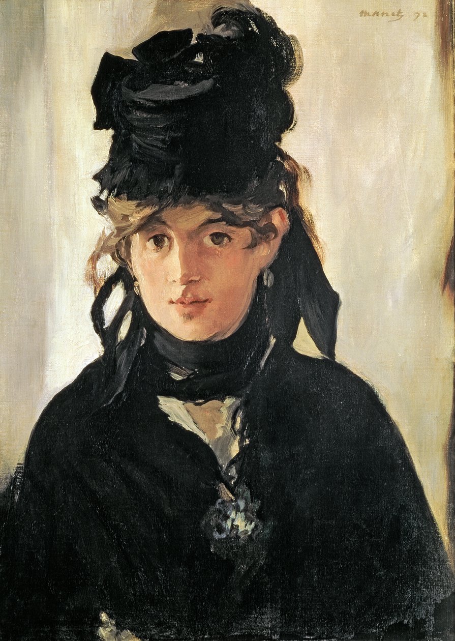 Berthe Morisot med en buket violetter, 1872 af Édouard Manet
