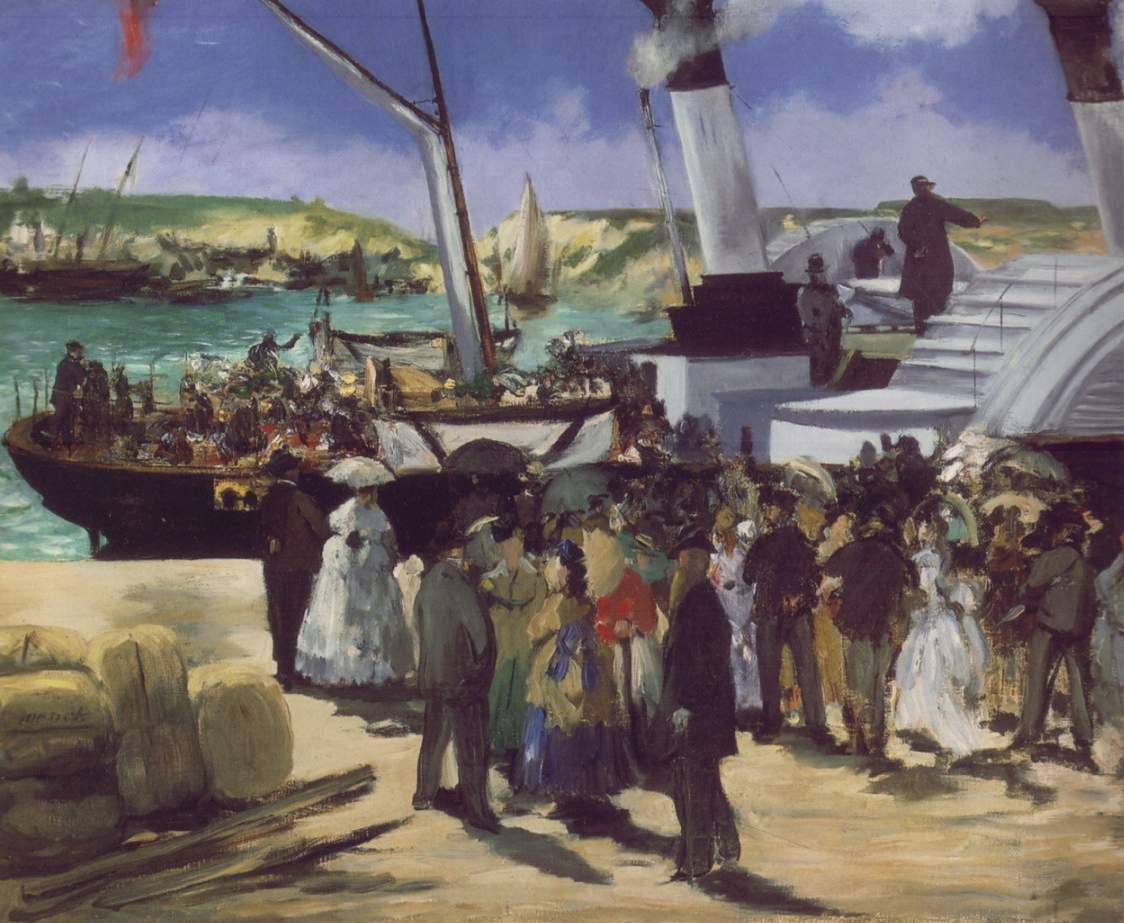 Afgang af Folkstone -båden af Édouard Manet
