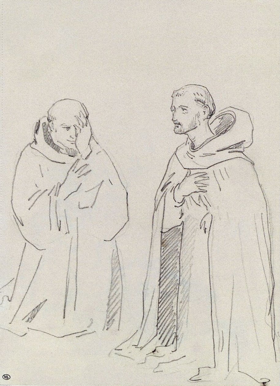 To knælende religiøse af Édouard Manet