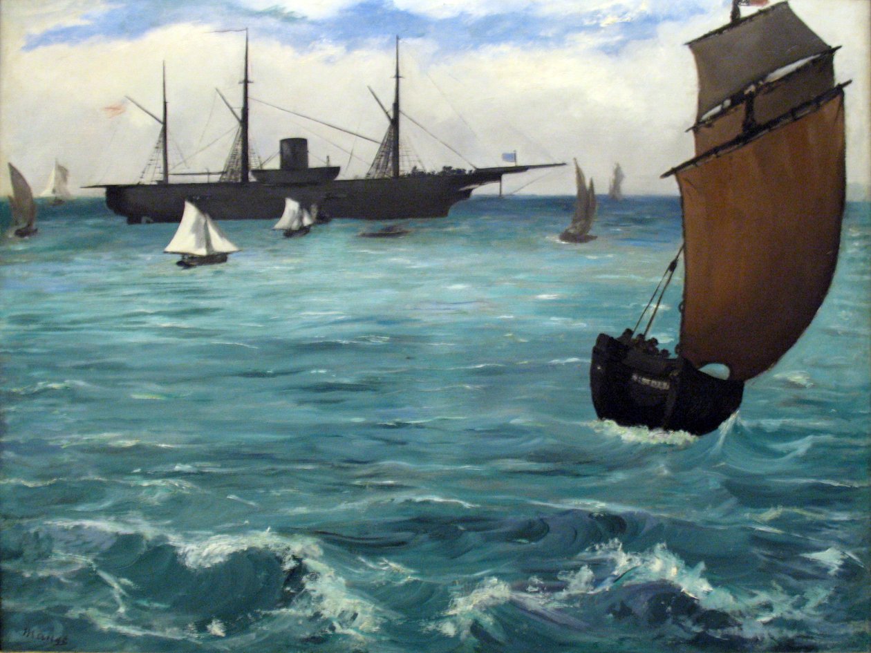 Kearsarge ved Boulogne af Édouard Manet